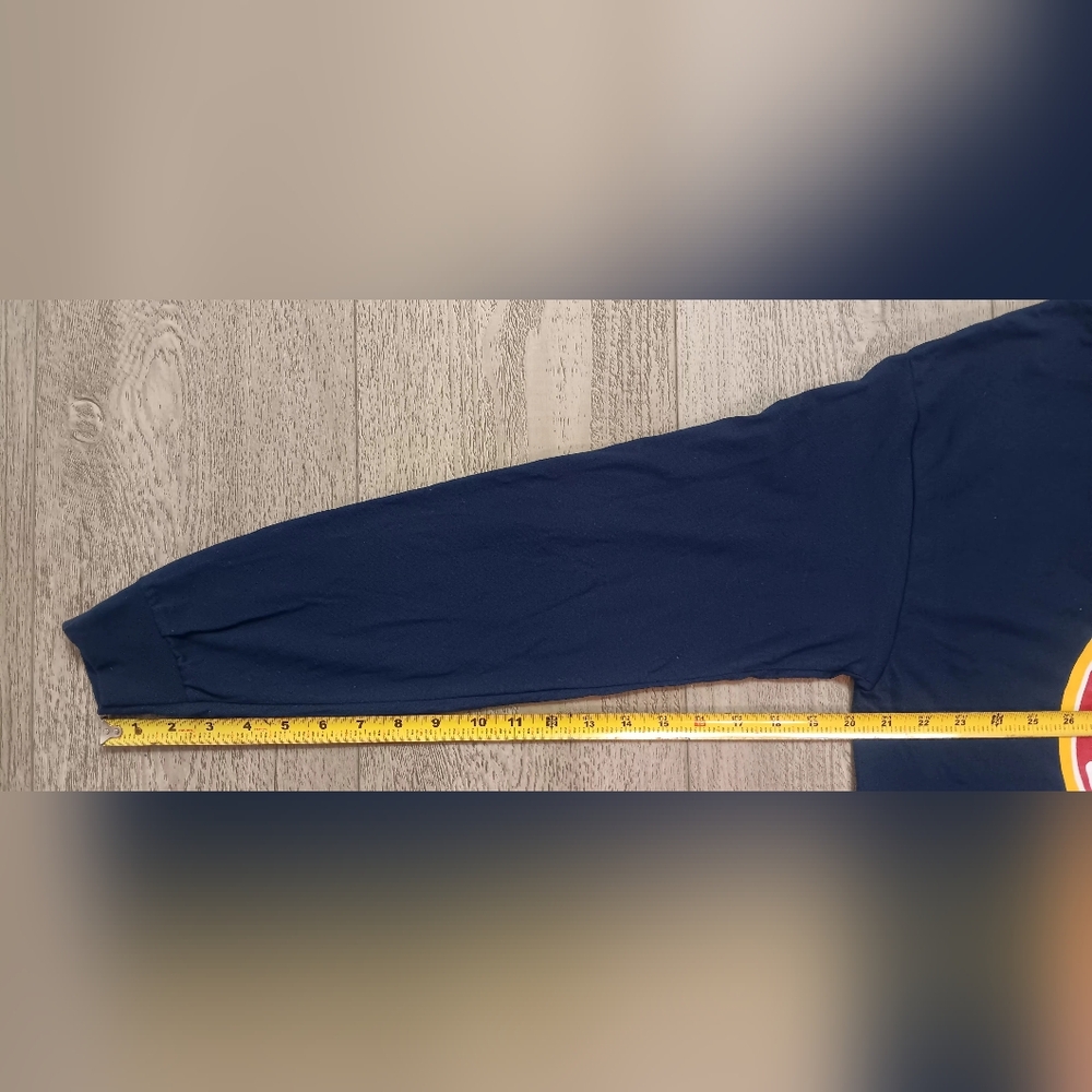 Joyful Burger Long Sleeve Blue T-Shirt, Medium Size. - Picture 5 of 7
